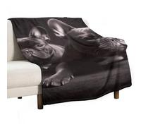 French Bulldog Flannel Throw Blanket - 30"x50" Soft Lightweight Plush Blanket for Couch Bed Sofa, Oversized Camping Travel Blankets, Machine Washable Home Decor Gift for Men Women