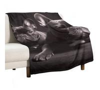 French Bulldog Flannel Throw Blanket - 40"x60" Soft Lightweight Plush Blanket for Couch Bed Sofa, Oversized Camping Travel Blankets, Machine Washable Home Decor Gift for Men Women