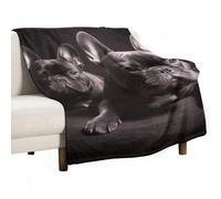 French Bulldog Flannel Throw Blanket - 55"x70" Soft Lightweight Plush Blanket for Couch Bed Sofa, Oversized Camping Travel Blankets, Machine Washable Home Decor Gift for Men Women