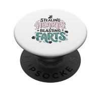 French Bulldog Frenchie Dog Stealing Hearts Blasting Farts PopSockets Adhesive PopGrip