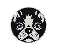 French Bulldog Fridge Sticker Funny Fridge Magnets Novelty Round Fridge Magnets Reusable for Whiteboard, Locker, Kitchen, Office- Strong Decor Magnetic Stickers