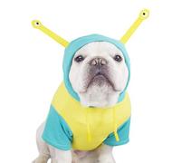 French Bulldog Funny Alien Halloween Costumes Hoodies Cute Outfits Cosplay Hoodie for Small Medium Dogs Frenchie Pug English Boston Puppy (Small)