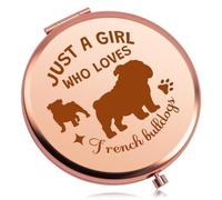 French Bulldog Gifts Bulldog Lover Gift Folding Makeup Mirror Dog Lovers Gifts for Women Dog Mom Gift for Women French Bulldogs Themed Presents Pocket Makeup Mirror Christmas Birthday Present for Girl