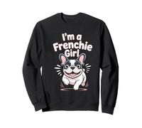 French Bulldog Girl Cute Cartoon Dog Owners Womens Frenchie Sweatshirt
