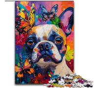 French Bulldog Graffiti Jigsaw Puzzles for Adults 1000 Piece Puzzle, Suitable for Ages 14 And Up Family Fun It Is Ideal As A Gift for The Whole Family (26x38cm)