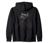 French Bulldog Halloween Dog Lover Spooky Gothic Vampire Zip Hoodie