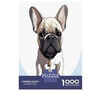 French Bulldog Hand Drawn 1000 Piece Jigsaw Puzzle Jigsaw Puzzle for Adults Relaxing Activity Gift 52x38cm/1000pcs