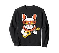 French Bulldog Hawaiian Ukulele Summer Frenchie Dog Sweatshirt
