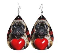 French Bulldog Holding Women Earring Anti-Oxidation Dangle Earrings Elegant Drop Earrings For Multiple Piercings Ceremonies Vacation