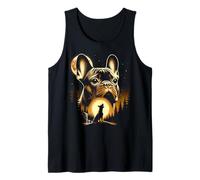 French Bulldog Howling At The Full Bright Moon - Frenchie Tank Top