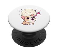 French Bulldog Howling at the Moon Kawaii Dog Lover Art PopSockets Adhesive PopGrip