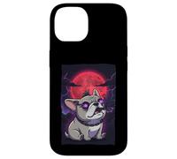 French Bulldog Howling at the Moon Mystic Sci Fi Night Case for iPhone 14
