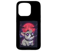 French Bulldog Howling at the Moon Mystic Sci Fi Night Case for iPhone 15 Pro