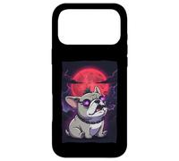 French Bulldog Howling at the Moon Mystic Sci Fi Night Case for iPhone 17 Pro Max