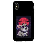 French Bulldog Howling at the Moon Mystic Sci Fi Night Case for iPhone X/XS