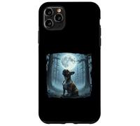 French Bulldog Howling at the Moon Woodland Night Scene Case for iPhone 11 Pro Max