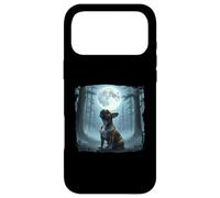 French Bulldog Howling at the Moon Woodland Night Scene Case for iPhone 17 Pro Max
