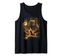 French Bulldog Howling to The Moon Forest Landscape Tank Top