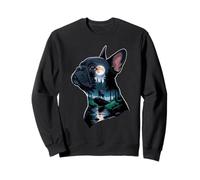 French Bulldog Howling To The Moon Frenchie Sweatshirt