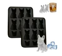 French Bulldog Ice Cube Mold, French Bulldog Ice Mold for Homemade Drink Decoration, Fun Animal Shape 3D Popsicle Molds, Cute Novelty Dog Flexible Ice Maker for Bulldog Lover