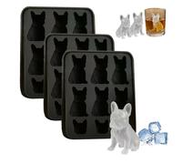 French Bulldog Ice Cube Mold, French Bulldog Ice Mold for Homemade Drink Decoration, Fun Animal Shape 3D Popsicle Molds, Cute Novelty Dog Flexible Ice Maker for Bulldog Lover