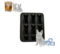 French Bulldog Ice Cube Mold, French Bulldog Ice Mold for Homemade Drink Decoration, Fun Animal Shape 3D Popsicle Molds, Cute Novelty Dog Flexible Ice Maker for Bulldog Lover