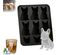 French Bulldog Ice Cube Mold, Fun Animal Shape 3D Popsicle Molds, Molds with Homemade Drink Decoration, Cute Novelty Dog Flexible Ice Maker for Bulldog Lover,Whiskey Party Drinks (1)