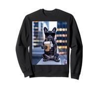 French Bulldog Iced Coffee Urban Dog Lover Meme Sweatshirt