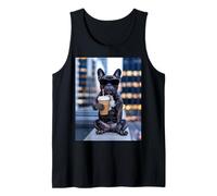 French Bulldog Iced Coffee Urban Dog Lover Meme Tank Top