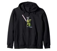French Bulldog in a Bathrobe Holding a Bright Torch Zip Hoodie
