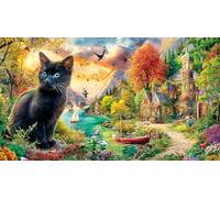 French-Bulldog-in-Spring-Farm 1000 Piece Educational Game Decompression Puzzle Recycled Paper Fun Present & Activity for Home for Wall Decoration and Gifts 70x50/1000pcs