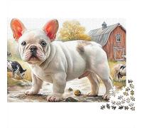 French Bulldog Jigsaw Puzzle - 500 Piece Cartoon Style Educational Brain Teaser, Home Décor & Relaxing Quality (For Everyone 12+)