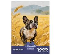French Bulldog Jigsaw Puzzles 1000 Piece Challenge Game for Adults,Rural Landscape Impossible Jigsaw Puzzle 1000 Pieces Educational Games Home Decoration 38x26cm/1000pcs