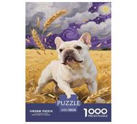 French Bulldog Jigsaw Puzzles 1000 Pieces Challenge Toy for Adults,Rural Landscape Impossible Jigsaw Puzzles 1000 Pieces Educational Games Home Decoration 38x26cm/1000pcs