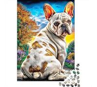 French Bulldog Jigsaw Puzzles 1000 Pieces. Whimsical Challenge Toy for Adults Kids 52x38cm/1000pcs