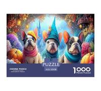 French Bulldog Jigsaw Puzzles for Adults 1000 Piece, Educational Challenging Game Pet Jigsaw Puzzle Suitable for Decompression 52x38cm/1000pcs