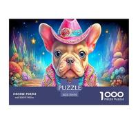 French Bulldog Jigsaw Puzzles for Adults And Kids 1000 Piece Jigsaws Challenging Game Toy Gift Pet Puzzle 100% Recycled Board 70x50cm/1000pcs