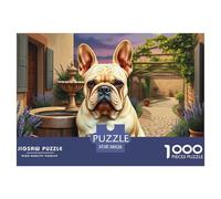 French Bulldog) Jigsaw Puzzles for Adults Impossible And Difficult Challenge 1000 Pieces Pet Dog Challenging Puzzle Games Puzzle Games There Are Letters on The Back 38x26cm/1000pcs