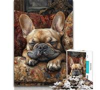 French Bulldog Jigsaw Puzzles for Teenagers 1000 Jigsaws,Staycation Kill Time Every Piece Is Unique - Challenging Family Fun Game 38x26cm