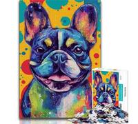 French Bulldog Jigsaw Puzzles for Teenagers 1000 Piece,Educational Games Home Decoration Artists Collection,Fine Art (38x26cm)