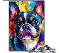 French Bulldog Jigsaw Puzzles for Teenagers 1000 Piece, Stress Reliever Staycation Kill Time Parent-child Interaction (size 50x75cm)