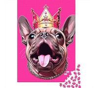 French Bulldog Jigsaw Puzzles Game Adult 1000 Piece Jigsaw Wooden Creative Jigsaw Puzzle Decompressing Game 1000pcs (75x50cm)