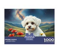 French Bulldog) Jigsaw Puzzles Kid Age 12 Years Up Impossible And Difficult Challenge 1000 Piece Pet Dog Challenging Puzzle Games Educational Games There Are Letters on The Back 38x26cm/1000pcs