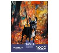 FRENCH BULLDOG Jigsaw Puzzles Puzzle for Adults Kids. 1000 Piece Great Gifts Challenge Toy Educational Game Home Decoration for Adults& Kids Age 14 Years Up 70x50cm/1000pcs