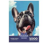 FRENCH BULLDOG Jigsaw Puzzles Puzzle for Adults Kids. 1000 Piece Impossible Challenge Toy Educational Game Home Decoration for Adults& Kids Age 14 Years Up 70x50cm/1000pcs
