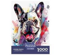 French Bulldog Jigsaw Puzzles Puzzle for Adults Kids. 1000 Piece Impossible Challenge Toy Educational Games Home Decoration for Adults& Kids Age 14 Years Up 38x26cm/1000pcs