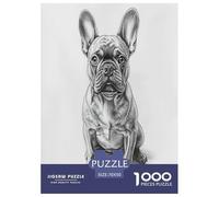 FRENCH BULLDOG Jigsaw Puzzles Puzzle for Adults Kids. 1000 Piece Whimsical Challenge Toy Educational Game Home Decoration for Adults& Kids Age 14 Years Up 70x50cm/1000pcs