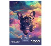 FRENCH BULLDOG Jigsaw Puzzles Puzzle for Adults Kids. 1000 Pieces Animal Great Gifts Challenge Toy Educational Game Home Decoration for Educational Games Gifts 70x50cm/1000pcs