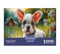 French Bulldog Jigsaw Puzzles Puzzle for Adults Kids. 1000 Pieces Autumn Meadow Challenge Toy Home Decoration for Adults& Kids Age 14 Years Up 52x38cm/1000pcs