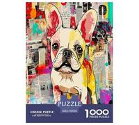 FRENCH BULLDOG Jigsaw Puzzles Puzzle for Adults Kids. 1000 Pieces Great Gifts Challenge Toy Educational Games Home Decoration for Adults& Kids Age 14 Years Up 70x50cm/1000pcs